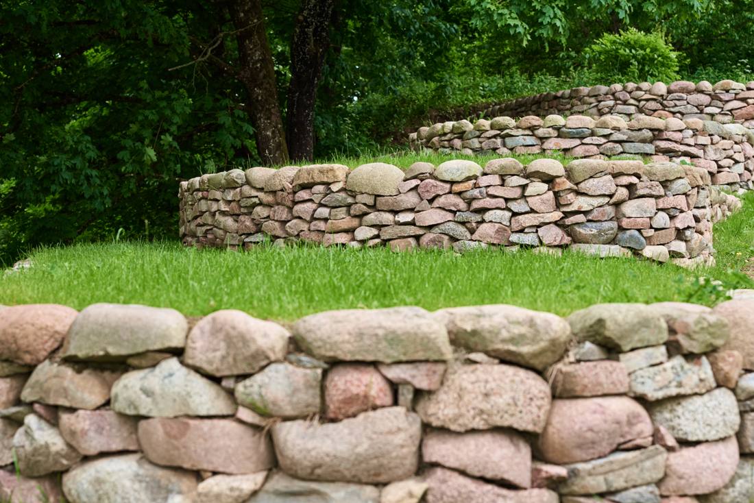 Stone retaining wall in Anderson, IN